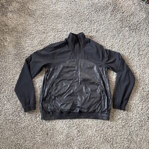 Lululemon All Roads 1/2 Zip Jacket Size‎ M Black Pullover Windbreaker Pocket Gym